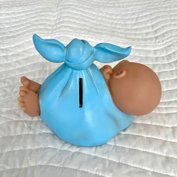 Vintage 1983 Vinyl Cabbage Patch Preemie Coin Bank - Picture 4 of 7